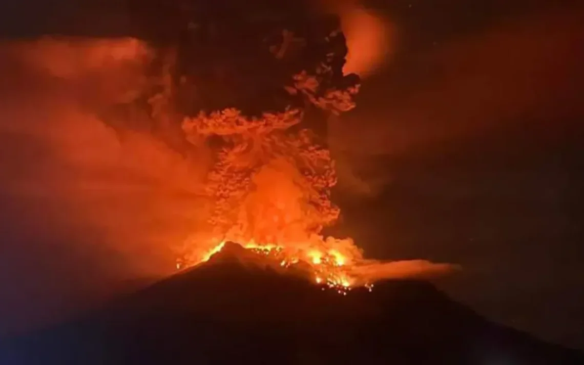 erupção vulcânica