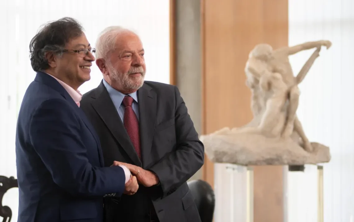 presidente Luiz Inácio Lula da Silva e Gustavo Petro