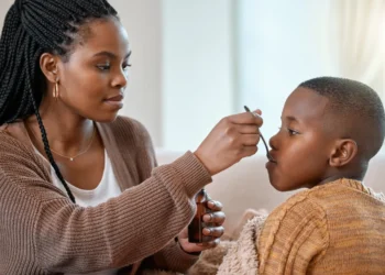 medicação, para gripe, infantil.