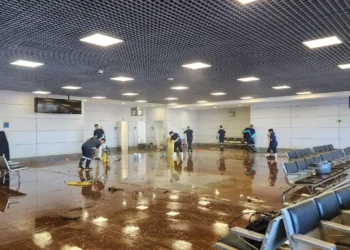 Aeroporto, Internacional Salgado, Filho, terminal, de passageiros, enchente, histórica;