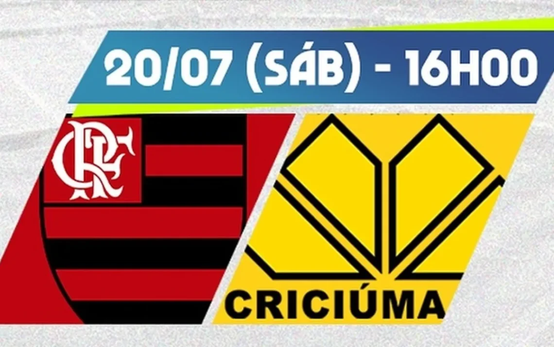 Flamengo contra Criciúma, partida entre Flamengo e Criciúma, confronto entre Flamengo e Criciúma;